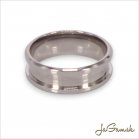 Základ na prsteň s drážkou CHIRURGICKÁ OCEĽ (ch1727)